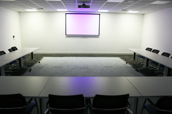 Ennistymon Digital Hub training room with overhead display
